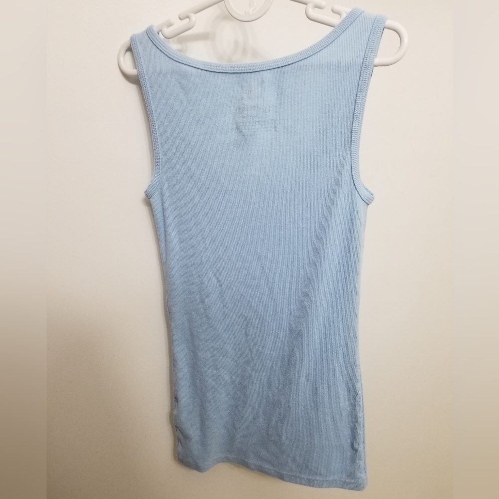 Baby blue Faded Glory sleeveless shirt - Picture 4 of 4